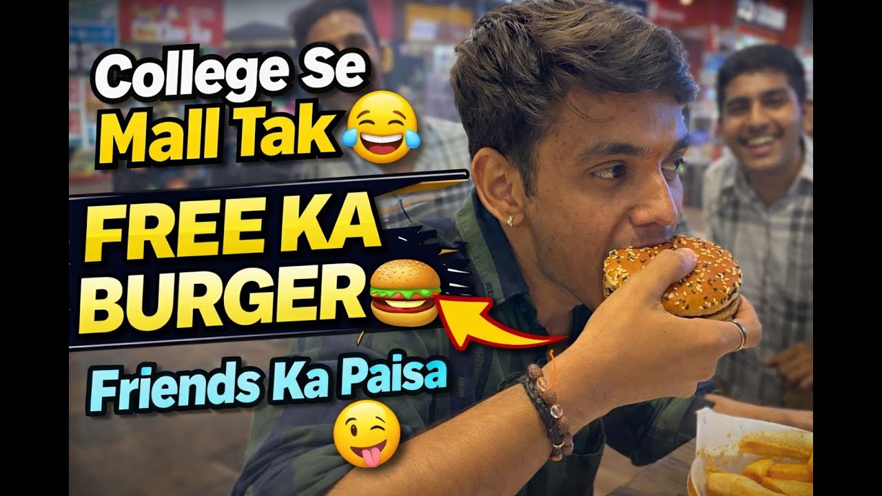 College Se Mall Tak 😂 | Friends Ke Paise Se FREE Burger 🍔 | B Vibes Official