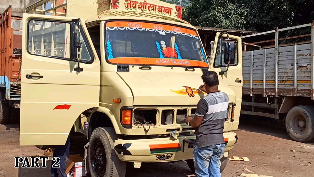 407 Painting | Brush Painting Art | Redium Sticker In Truck