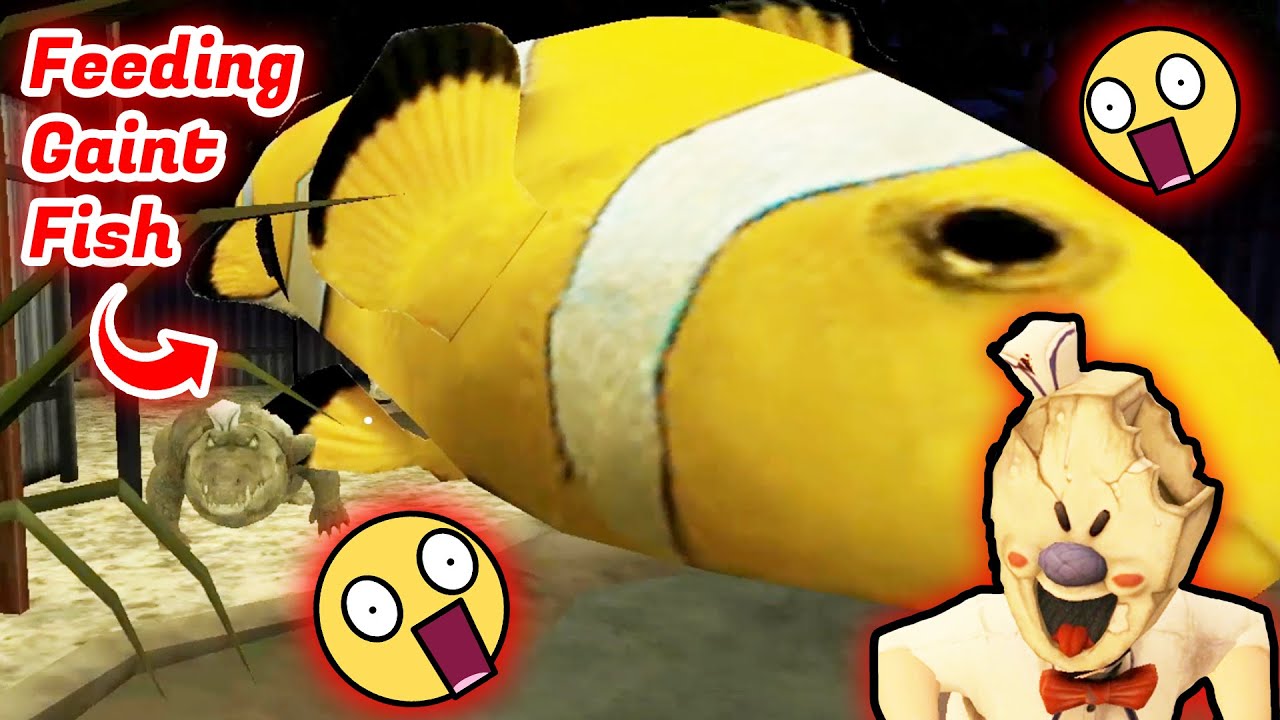 Feeding Giant Golden Fish To Ice Scream 3 Crocodile
