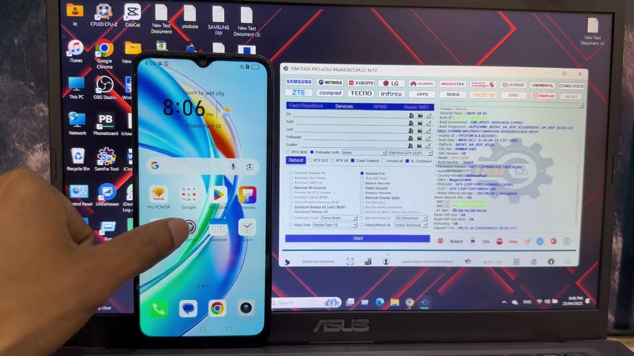 HONOR X5b Plus [GFY-LX2P] FRP Bypass TSM Tool Pro ✅ Android 14. MagicOS 8.0 Easy Tricks 2025.