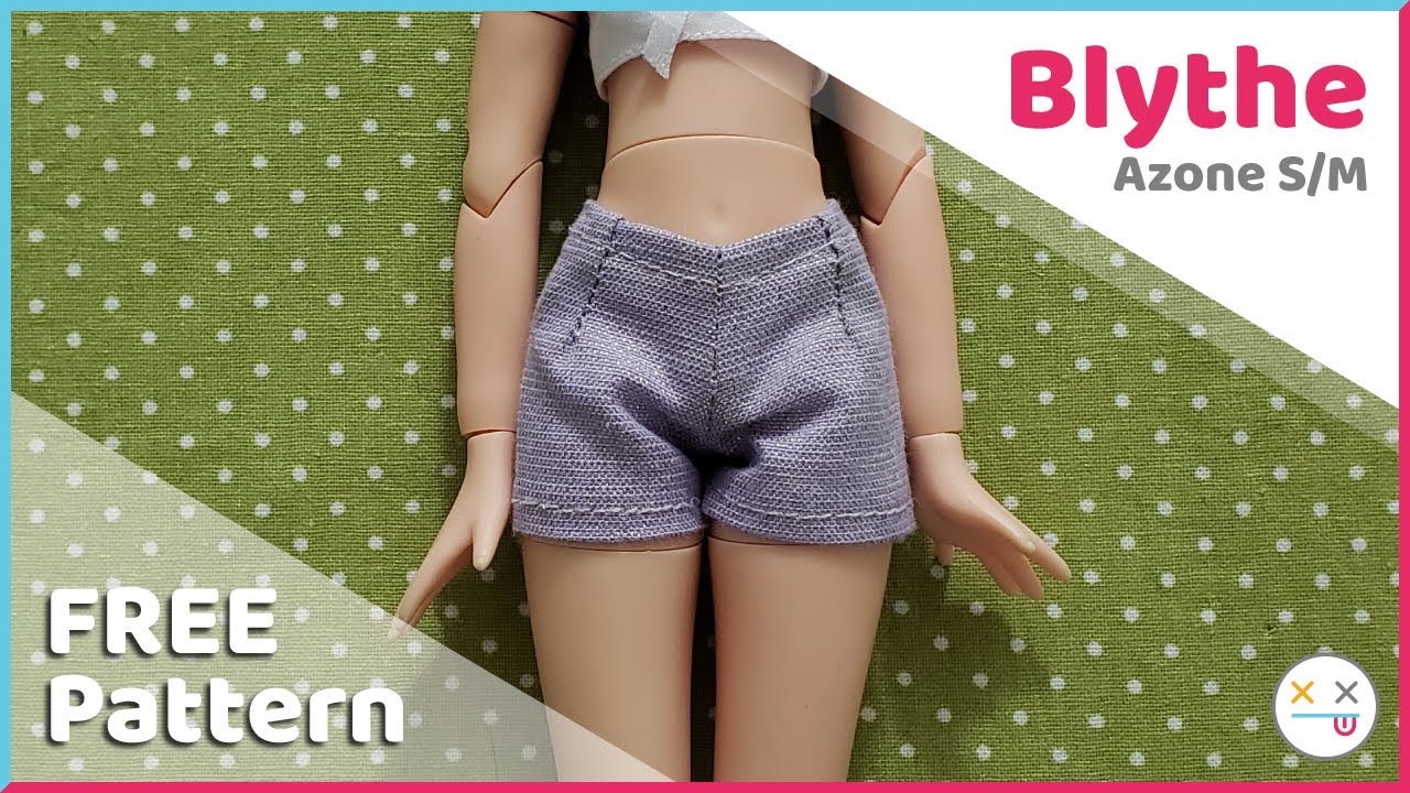 Sewing Pleated Pants & Shorts for Azone Blythe (Free Pattern Included!)