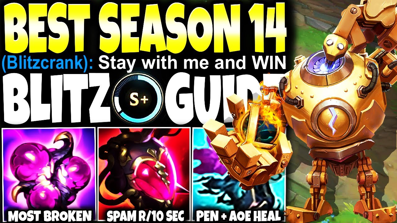 I created the BEST Season 14 Blitzcrank Build Guide that you need to CARRY 🧠 LoL Blitz s14 Gameplay