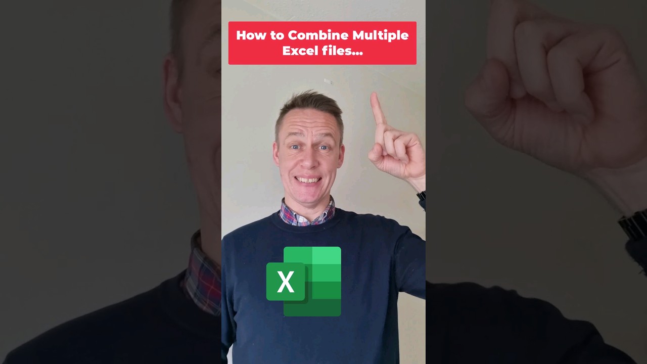 Combine Multiple Excel Files into one! #shorts
