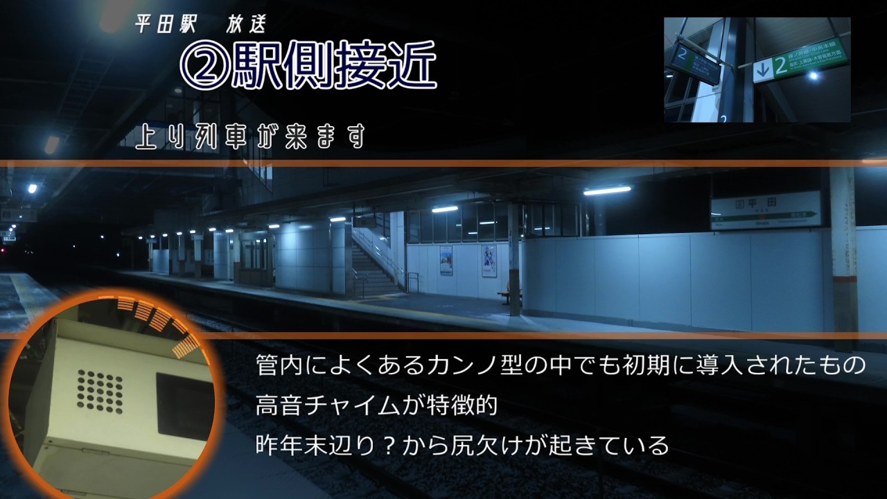 篠ノ井線 平田駅遠隔放送・接近放送 | Линия Синонои Вокзал Хирата Объявление