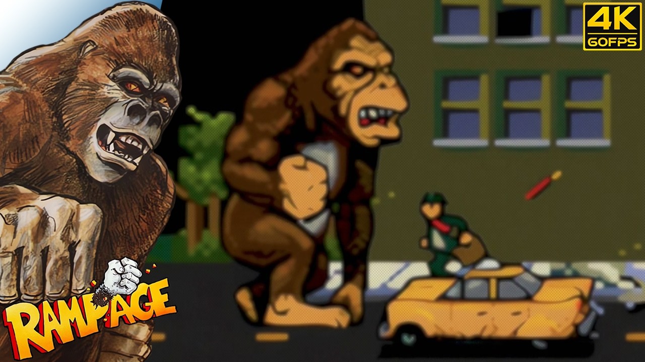 Rampage - George (Arcade / 1986) 4K 60FPS