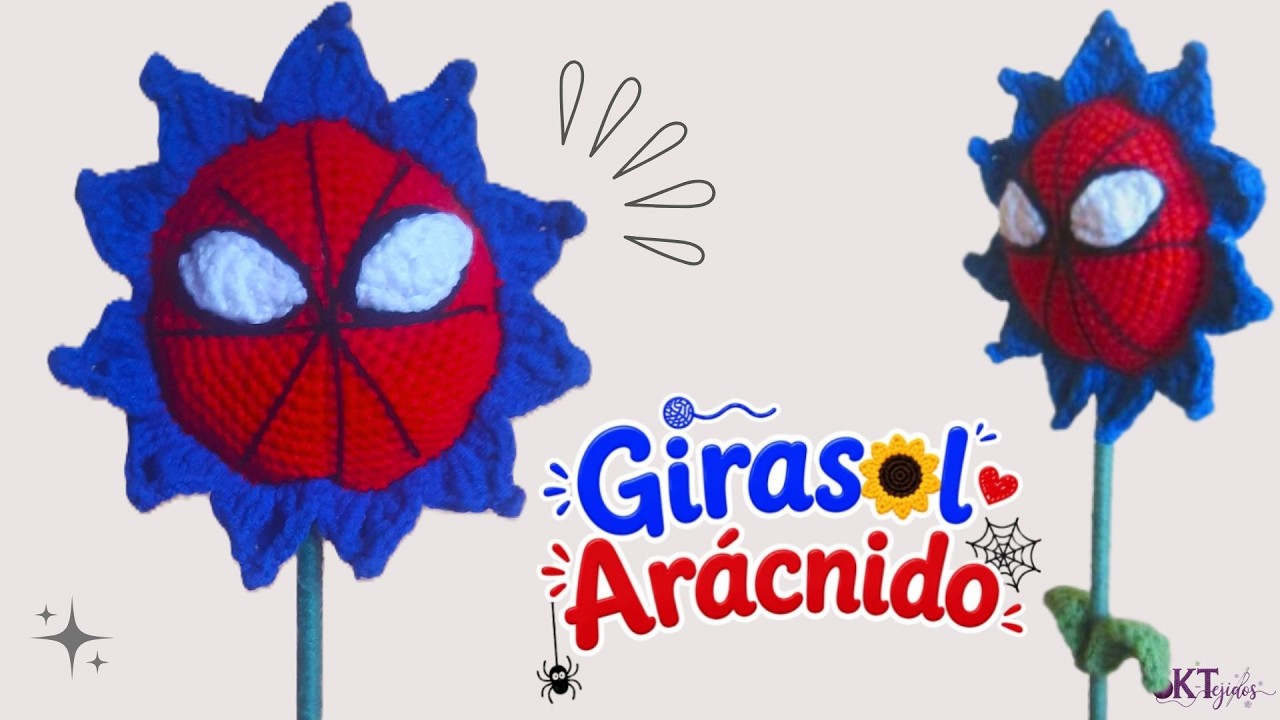 El Regalo de SAN VALENTÍN Perfecto: Girasol Spiderman a Crochet 🕷️❤️  | Tutorial #crochet