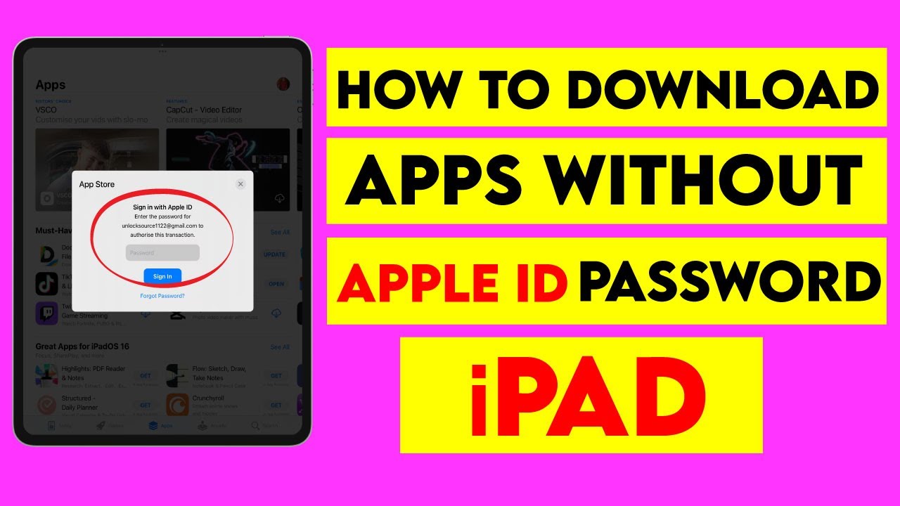 Как загружать приложения без пароля Apple ID на iPad | Как установить приложение без пароля на iPad