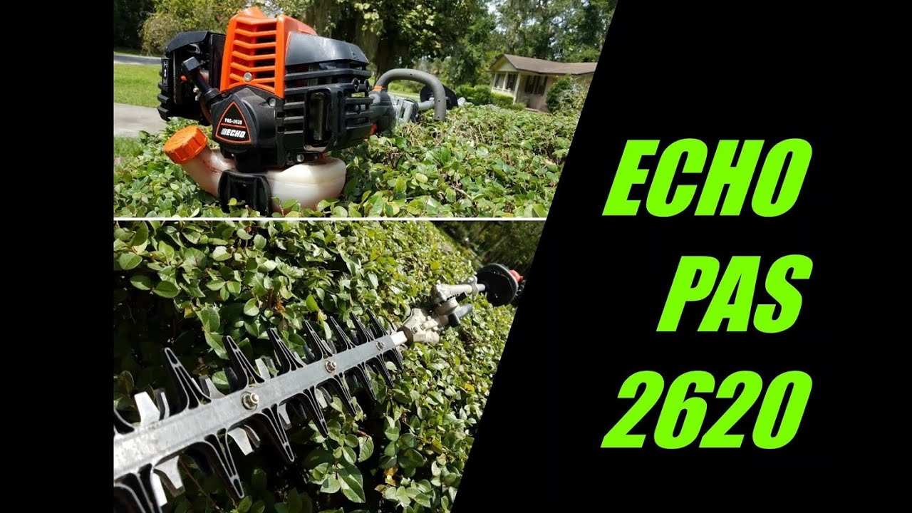 ECHO PAS 2620 with Articulating Hedge Trimmer Attachment Overview & Results