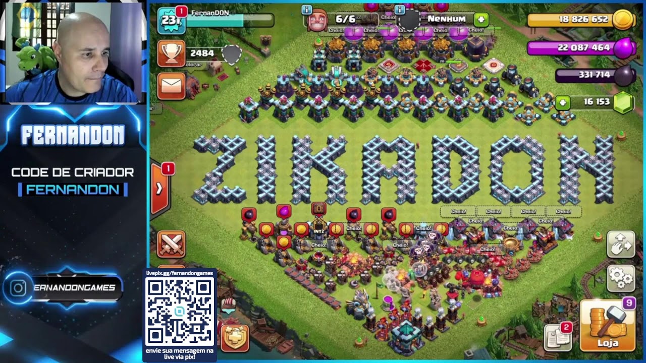 RERUN DE TODAS AS LIVES FEITAS NO CANAL !! CLASH OF CLANS