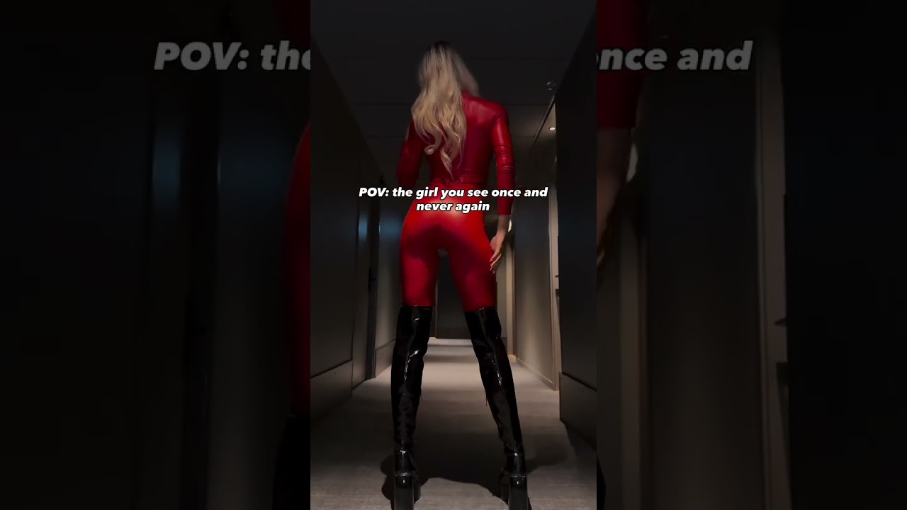 Would you say hi if I passed by? 🫶🏼 #leather #redleather #latexboots #shinyoutfit
