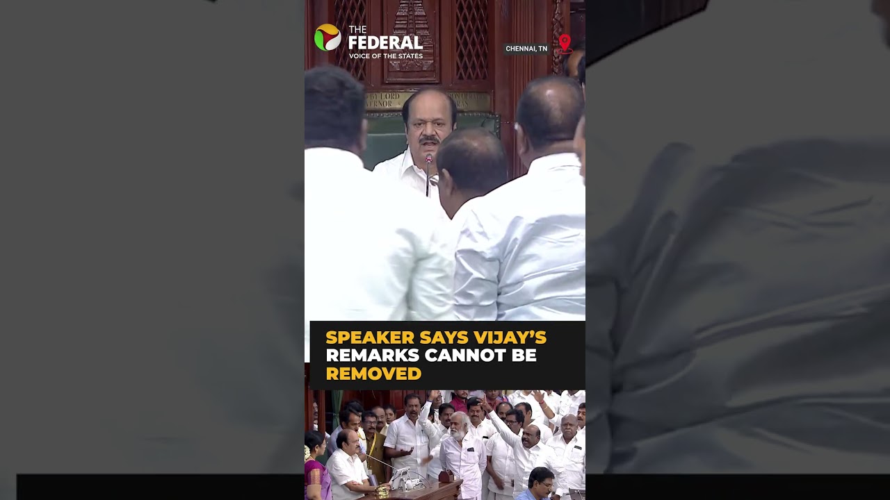 DMK MLAs surround Speaker&rsquo;s chair for second day over CM remarks | #shorts