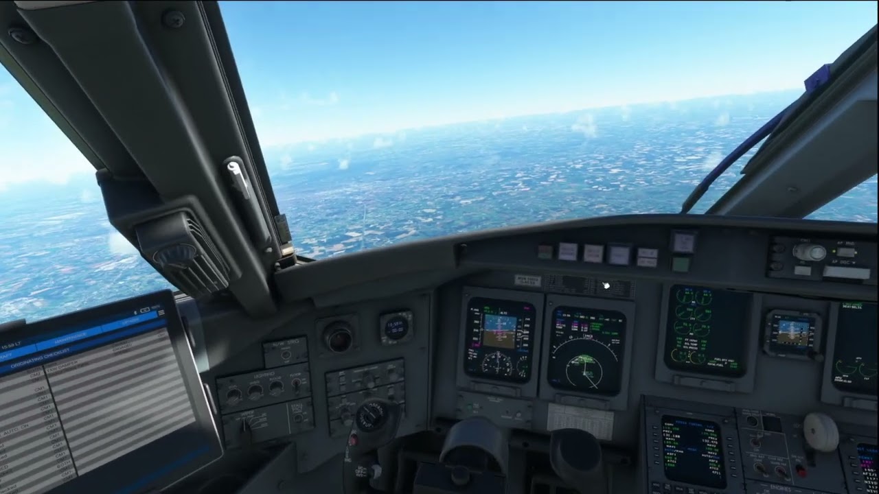 Approaching Brüssel with CRJ7 and FS2Crew on Vatsim