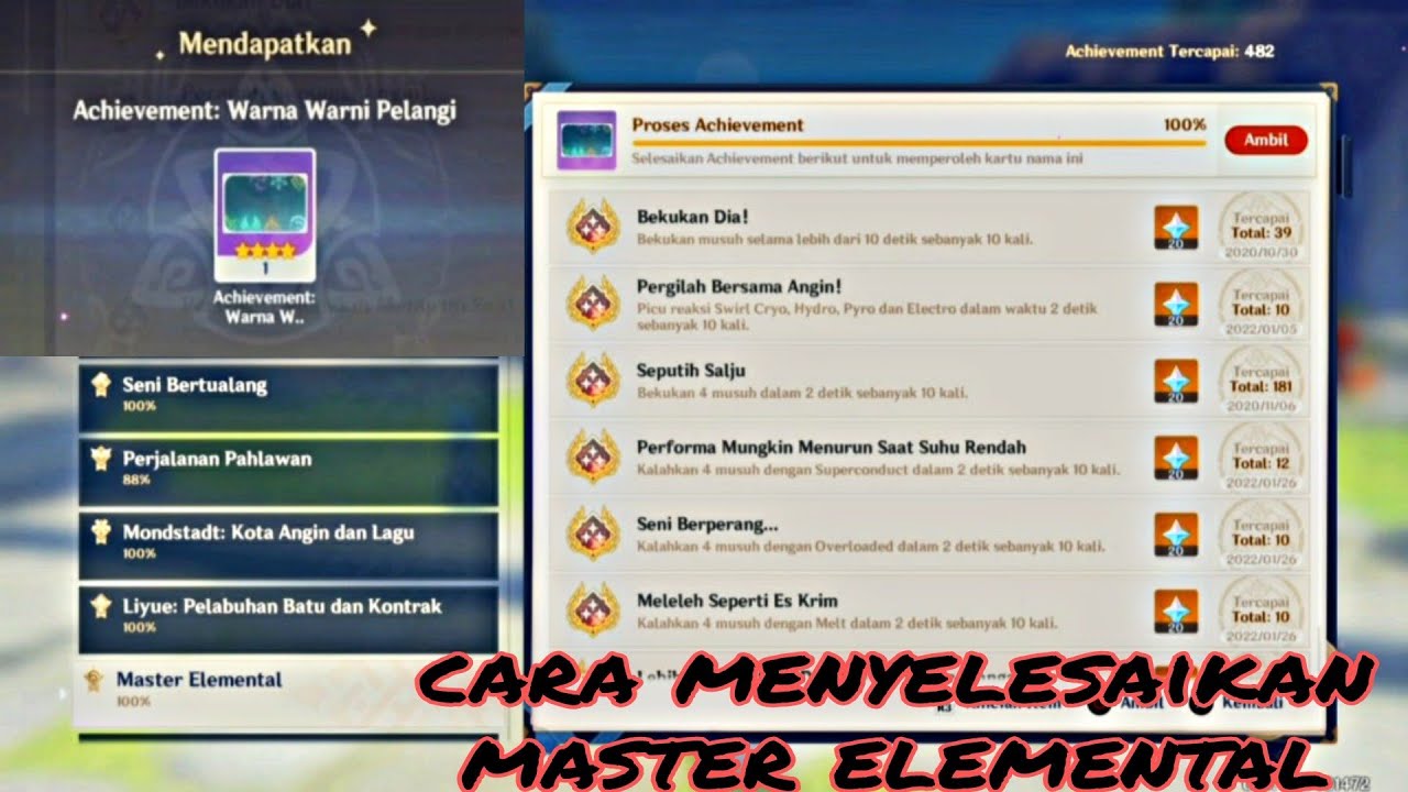 Cara Menyelesaikan Achievement Master Elemental