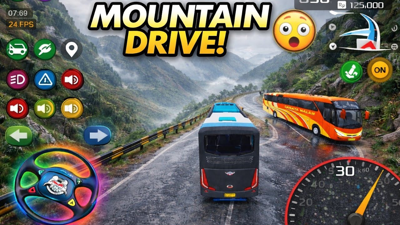 Indian Bus Simulator Realistic Drive 😱 Too Dangerous! #bussidindonesia #busgame 