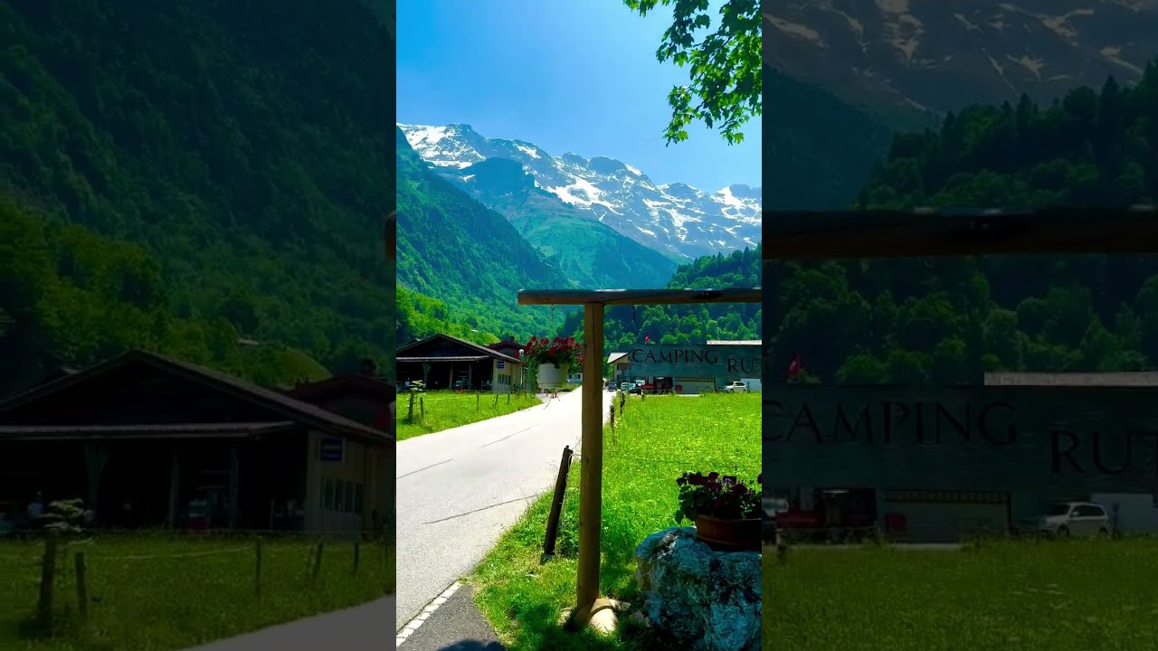 Switzerland 🇨🇭💐🏘️🖼️🌞⛰️Lauterbrunnen Stechelberg Rütti 📍