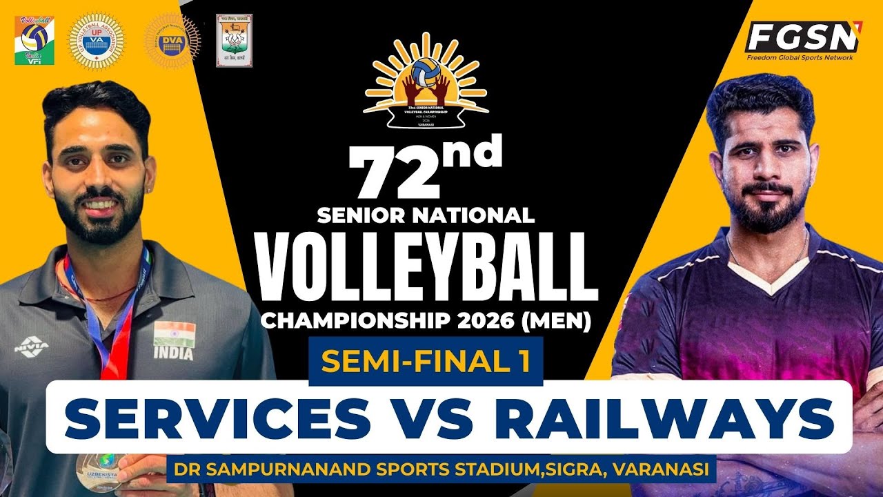 Railways VS Services || Semi Final 1 || || 72nd Senior National Volleyball Championship 2025-26 ||
