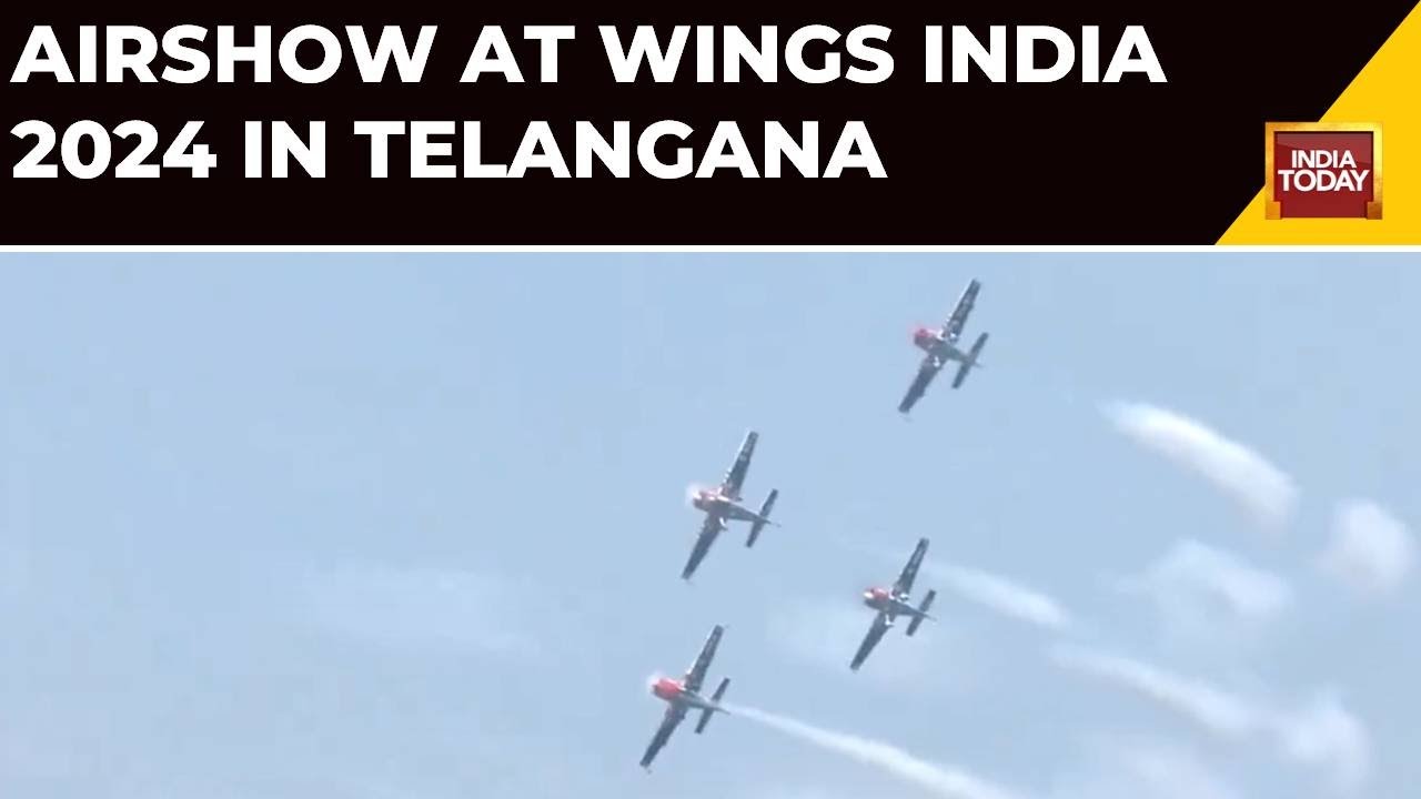 Airshow Organised At Begumpet Airport During The Event Wings India 2024 In Telangana, Hyderabad