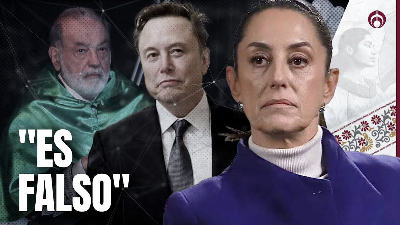 Sheinbaum defiende a Slim de Elon Musk por acusación de vínculo con el narco