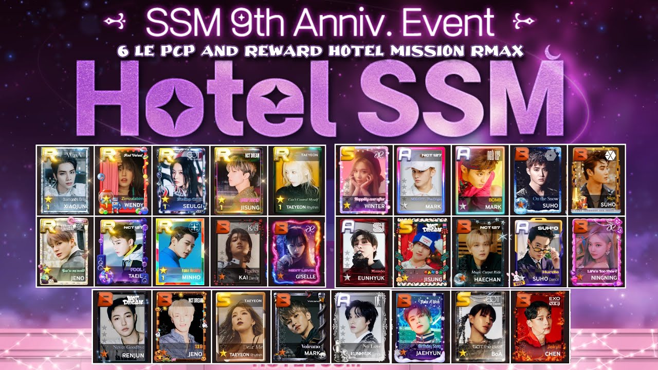 Superstar SMTOWN | 9th Anniversary Hotel SSM Mission Rmax reward & 6 Le pcp from Hotel SSM Shop 🎉