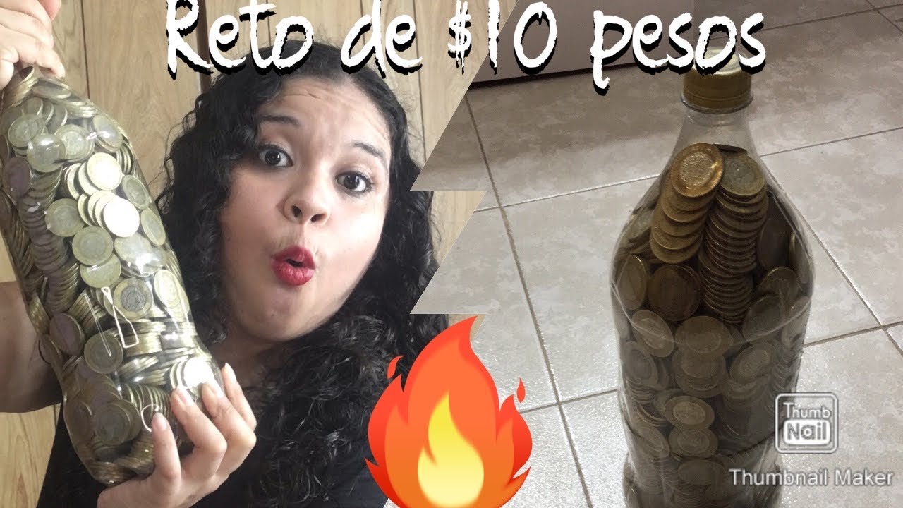 Reto de $10 pesos en una botella 2.5litros /cuánto  junte en 5 meses /motivación para ahorrar