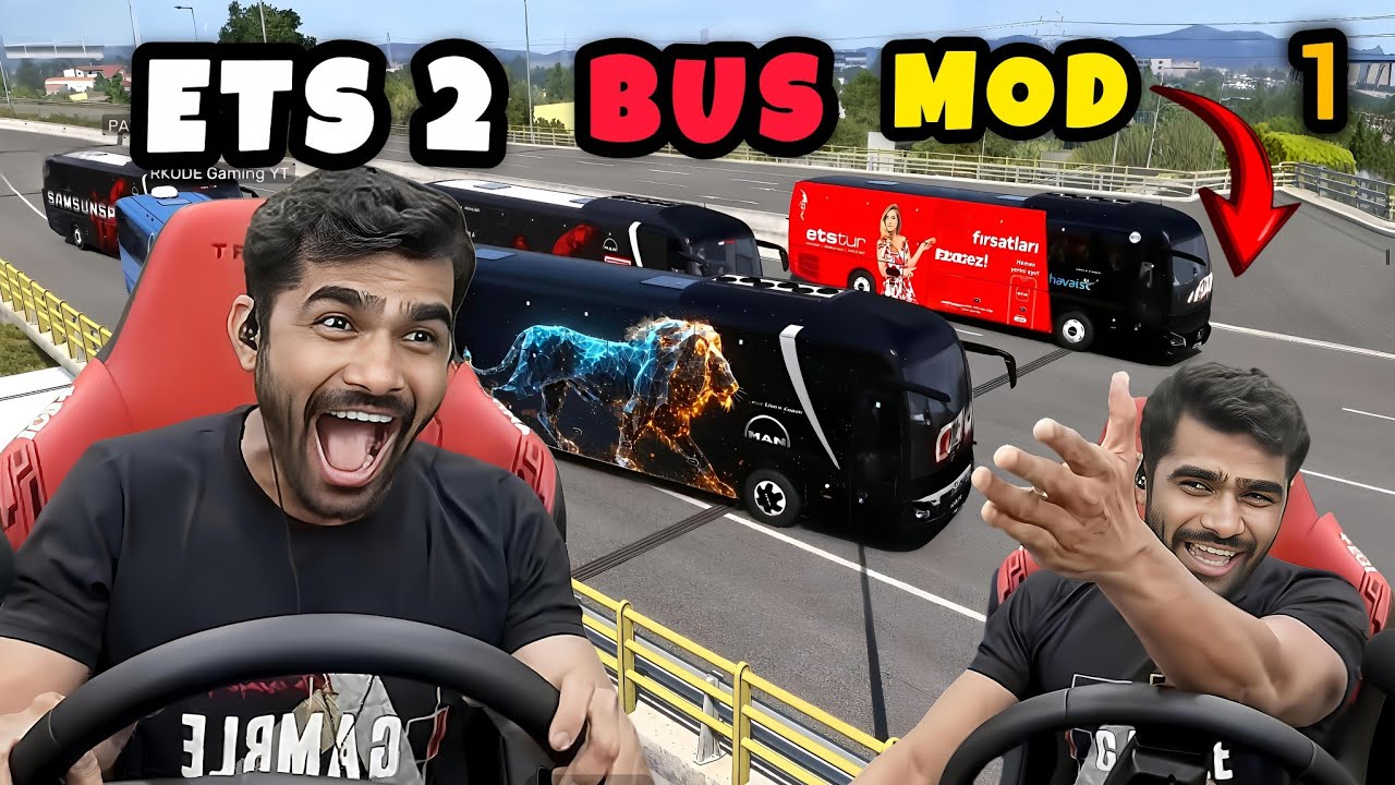 ETS 2  BUS MOD 🚌  Funny Moments 😂 [Part 1] | ShreeMan Legend #ets2