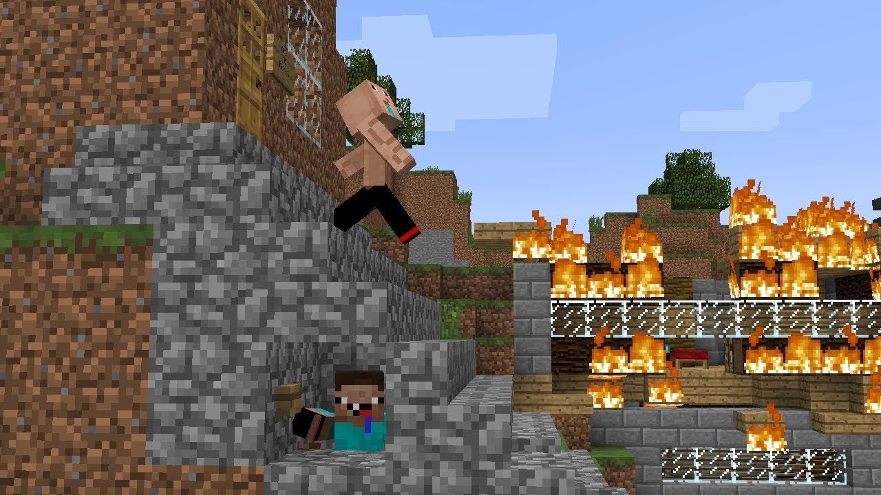 LA GRAN BATALLA NOOB  MINECRAFT TROLL