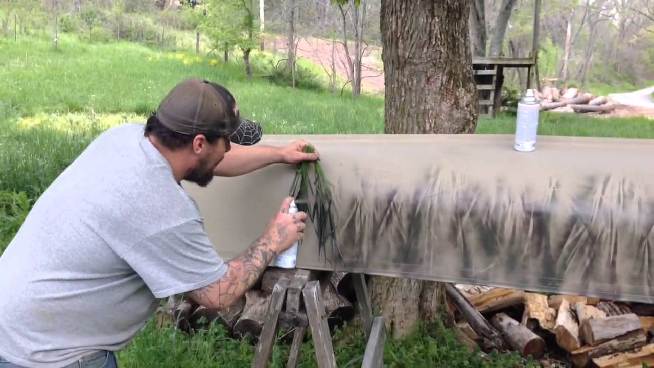 Camouflage canoe