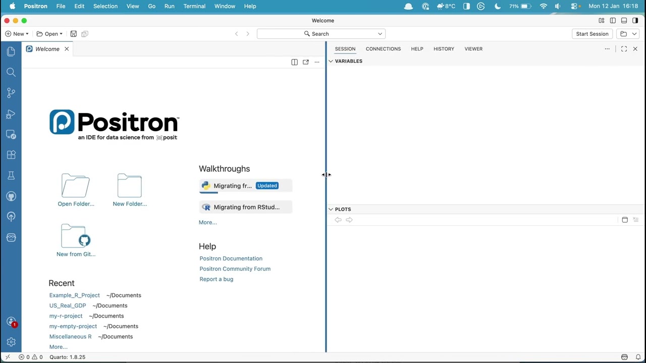 Using Positron for Data Analysis with R