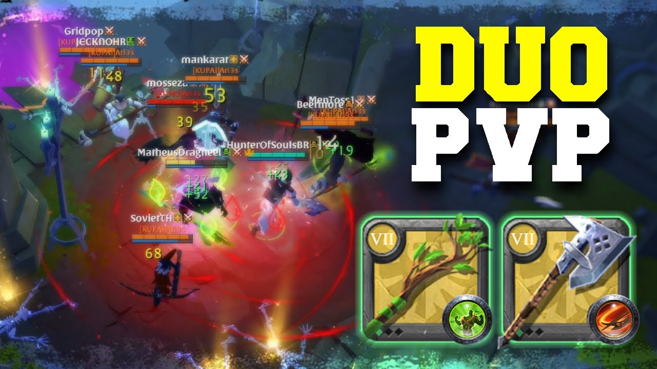 Great Nature Staff & Greataxe DUO PVP | Albion Online