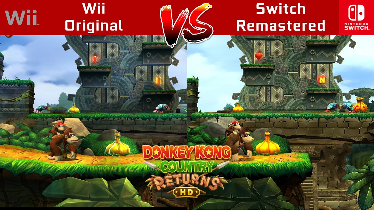 RYUJINX (Switch) vs DOLPHIN (Wii) - Donkey Kong Country Returns HD ~ 4K 60FPS Gameplay