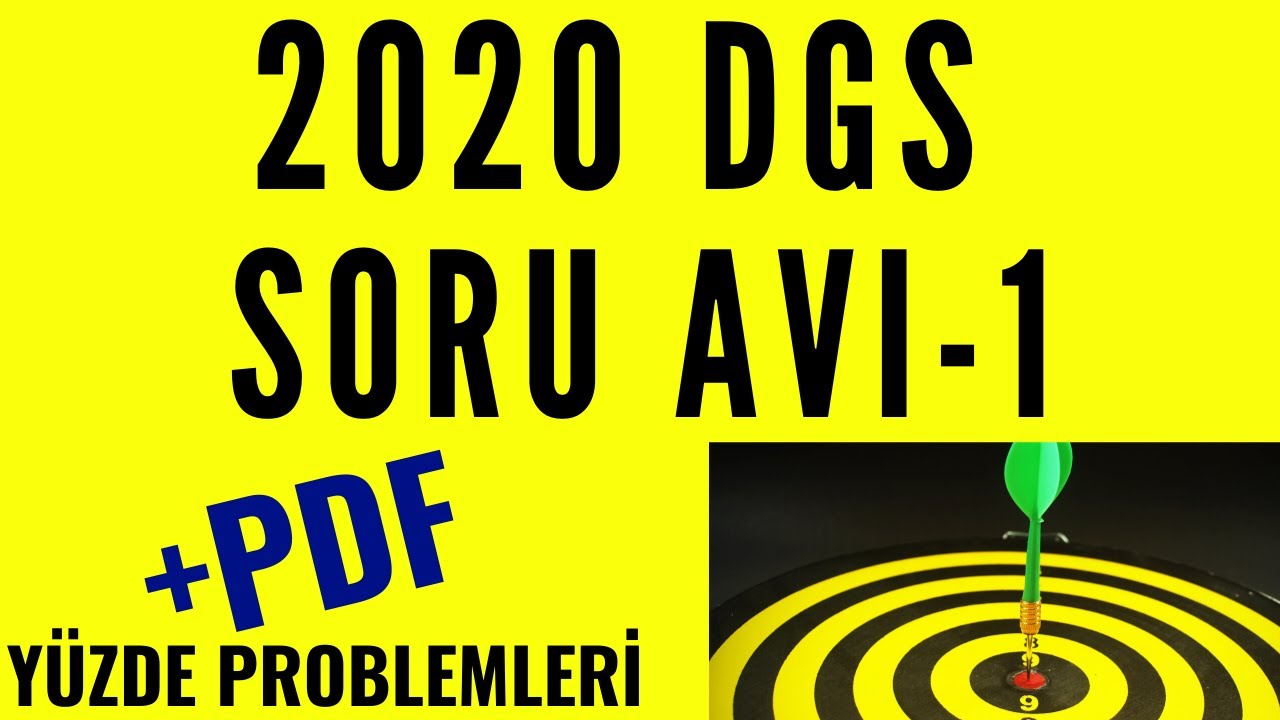 2020 DGS SORU AVI %90 ÇIKABİLECEK SORU TARZLAR MİNİ KONU ÖZETLİ YÜZDE PROBLEMİ +PDF [KPSS-ALES-TYT]