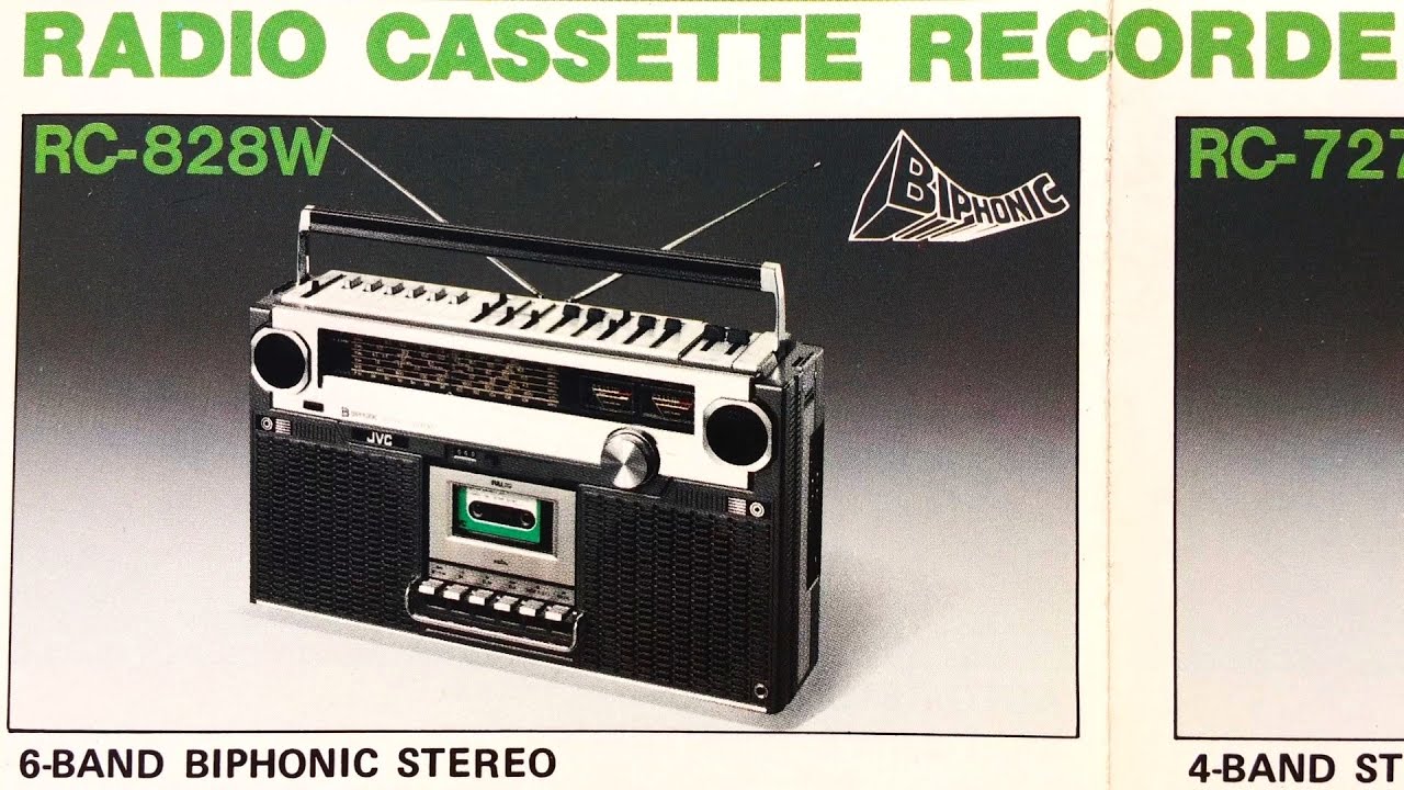 JVC catalog Radio Cassette Recorder Boombox English 70s