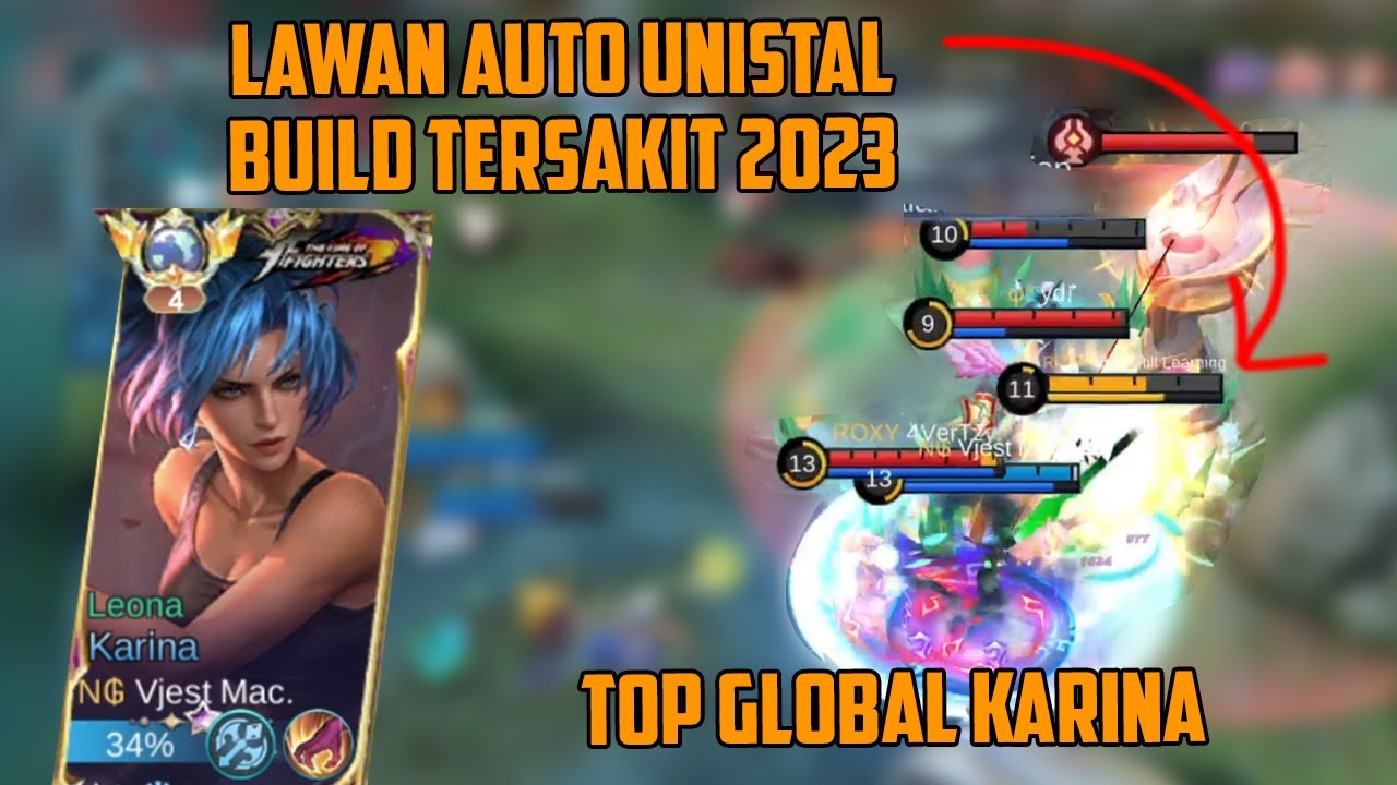 Karina 1 Hit Build Rotasi Hyper Full Magic Damage Tersakit Top Global Gameplay MLBB 2023
