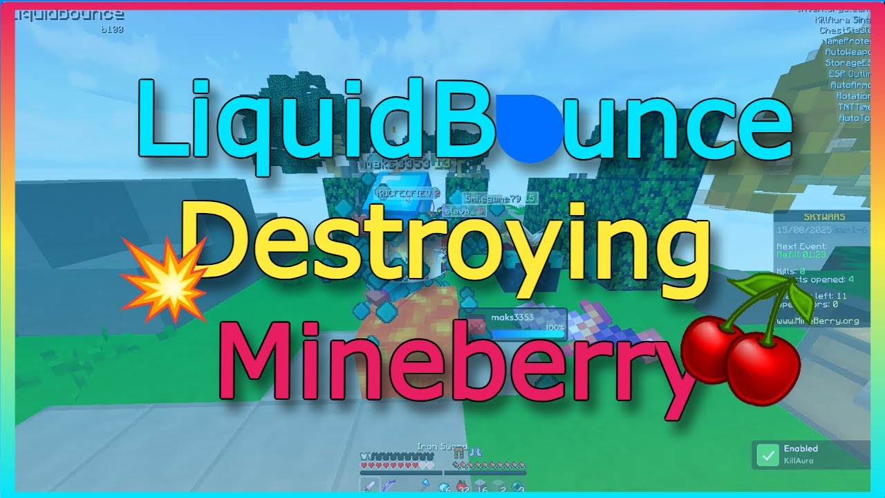 Mineberry gets DEMOLISHED by LiquidBounce B100