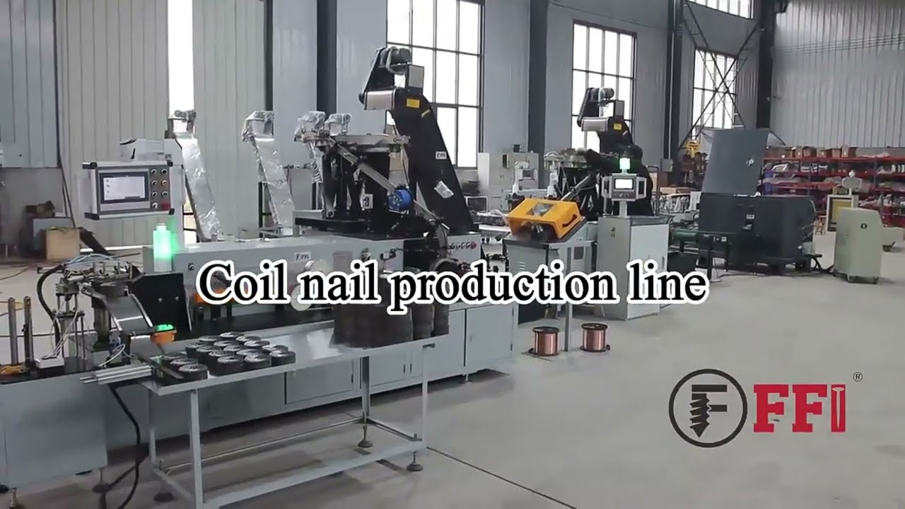 Cómo se hacen los clavos en bobina? Línea automática completa