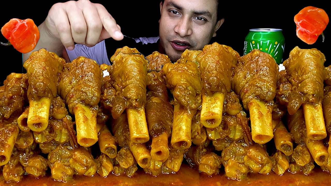  Eating show & Mutton Nalli & mukbang, Bone Marrow Curry with Rice | Mutton Curry, ASMR, Hungry Boy