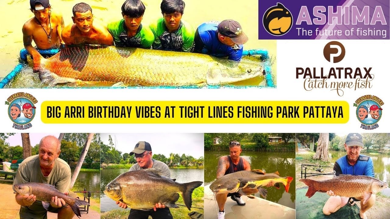 The Overrated Anglers - Fishing in Thailand - Tight lines fishing park - Big Arapaima birthday vibes