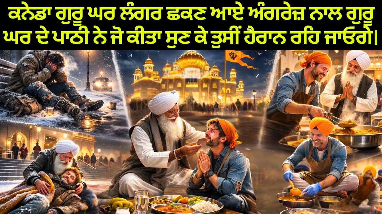 ਕਨੇਡਾ ਗੁਰੂ ਘਰ ਲੰਗਰ ਛਕਣ ਆਏ ਅੰਗਰੇਜ਼ ਨਾਲ ਗੁਰੂ ਘਰ ਦੇ ਪਾਠੀ ਨੇ ਜੋ ਕੀਤਾ ਸੁਣ ਕੇ । || HEART TOUCHING STORY