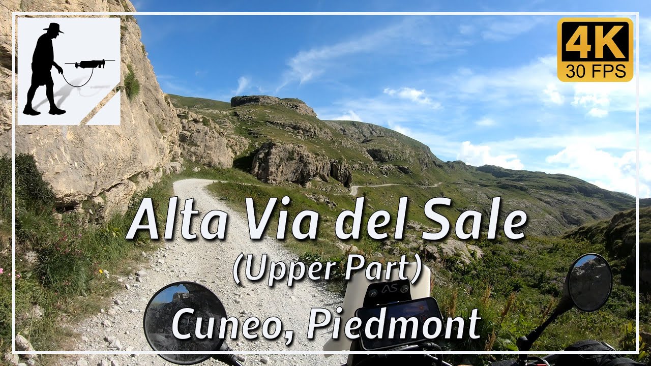 Alta Via del Sale - Upper part (Ligurian border ridge road), Cuneo, Italy - by motorcycle and drone