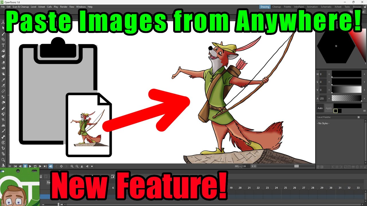 Вставьте ЛЮБОЕ изображение в OpenToonz, чтобы ускорить анимацию!