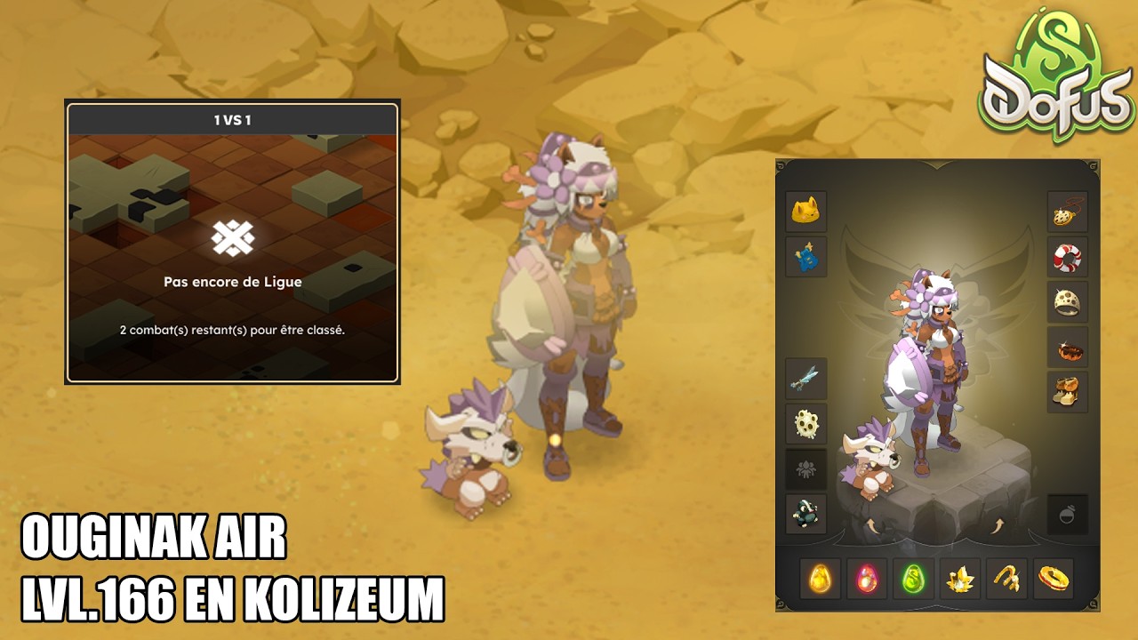 OUGINAK AGILITE LVL 166 KOLI 1v1  - DOFUS 3