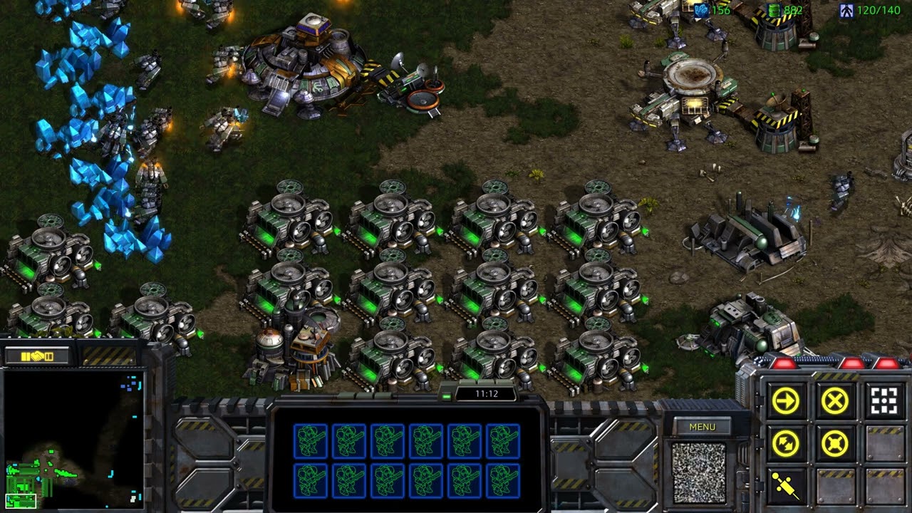 Starcraft Broodwar Remastered Terran Bionic vs 3 Computer in Polypoid