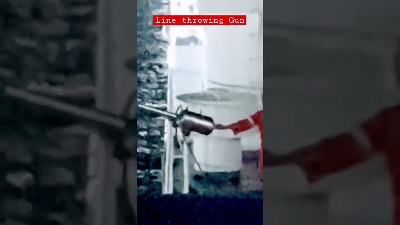 firing a mooring line throwing gun