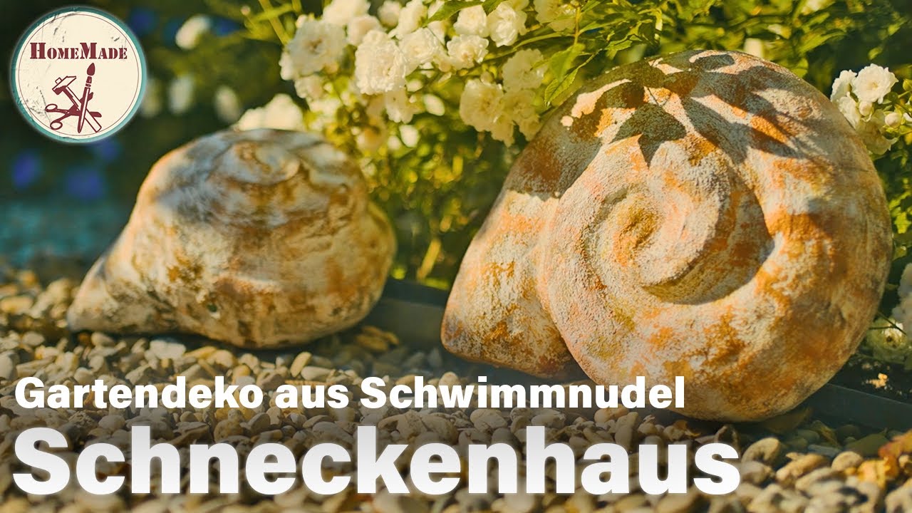 DIY | Gartendeko der besonderen Art | Schneckenhäuser aus Schwimmnudeln selbst gemacht