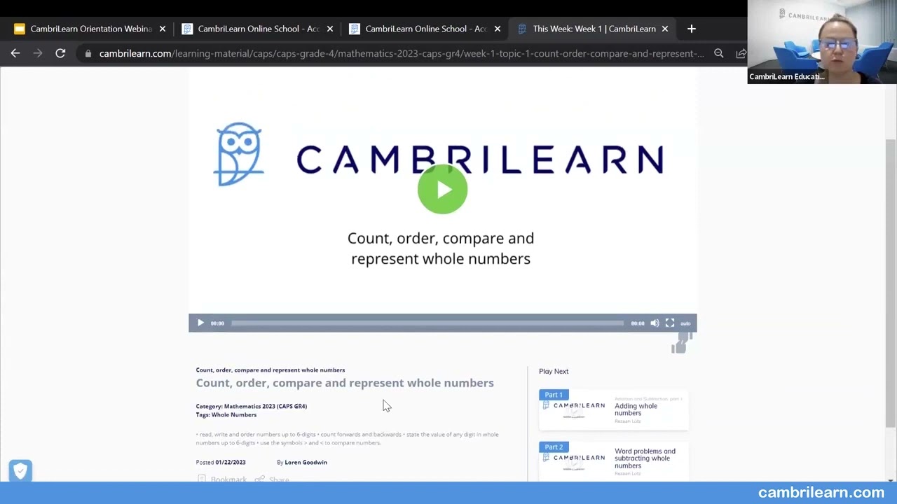 CambriLearn Student Orientation  November 2023