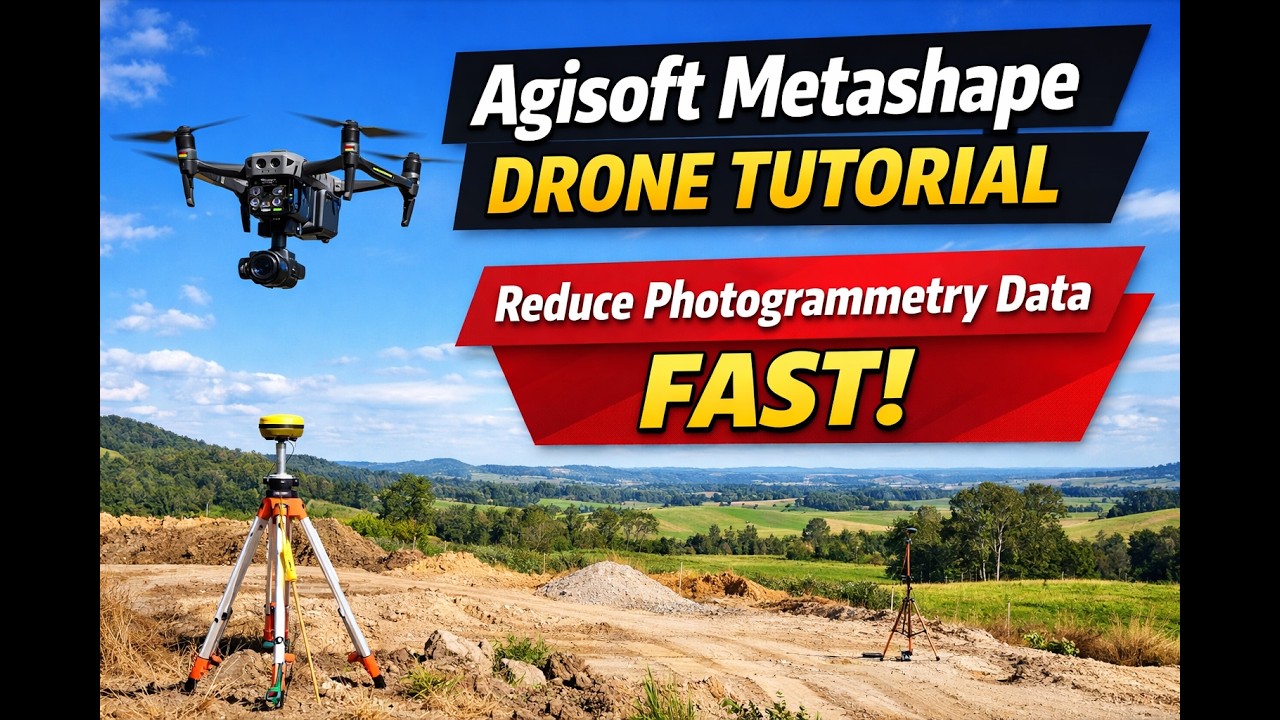 Agisoft Metashape Drone Tutorial | Reduce Photogrammetry Data FAST (UAV Processing for Surveyors)