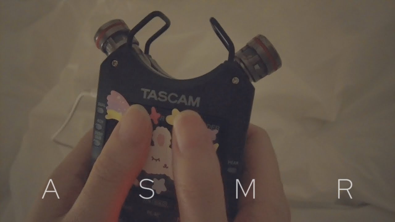 ASMR 타스캠 터칭, 긁기, 두드리기, 문지르기 | Touching, Scratching, Tapping, and Rubbing the TASCAM mic.