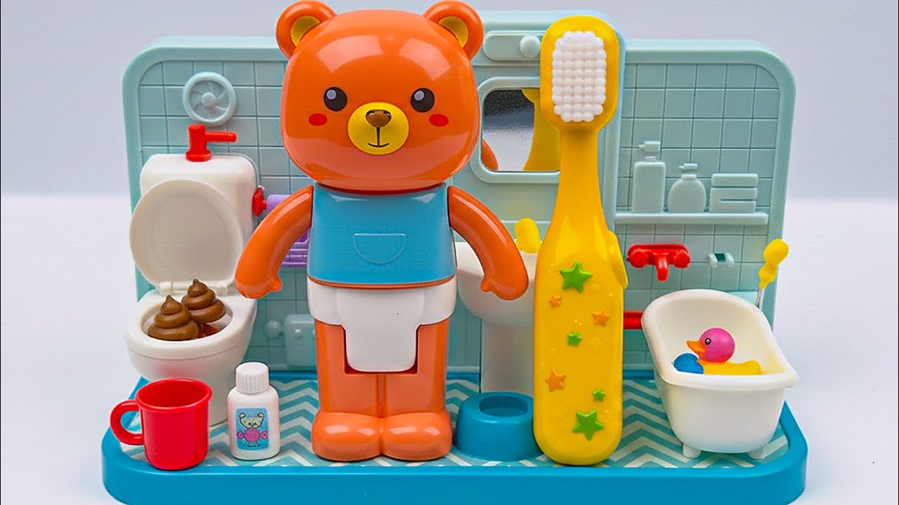 Amazing Bear's Potty Training🚽Satisfying Bathroom Fidget Board Unboxing
