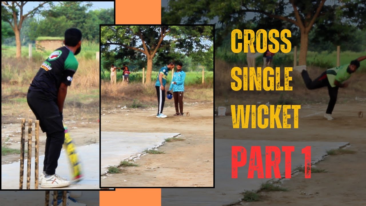 Cross single wicket cricket Langarke Bhatti cricket club لنگرکے tape ball