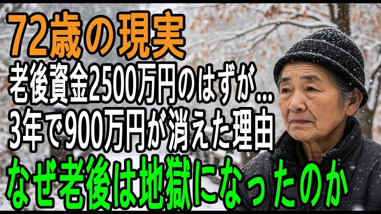 72歳女性、老後資金2,500万円がわずか3年で激減――「これで安心」と信じていた老後計画が音を立てて崩れ落ち、地獄へと変わった本当の理由